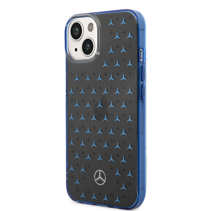 Apple iPhone 15 Kılıf Mercedes Benz Çift Katmanlı Yıldız Desenli Dizayn Kapak