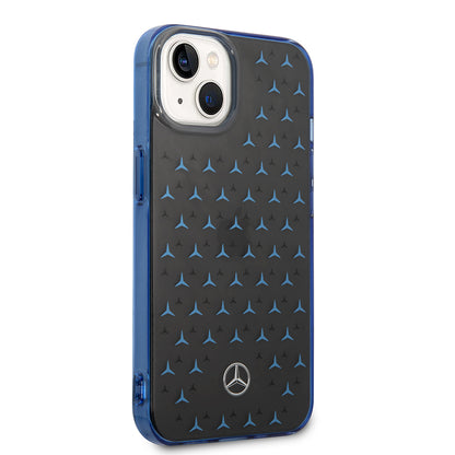 Apple iPhone 15 Kılıf Mercedes Benz Çift Katmanlı Yıldız Desenli Dizayn Kapak