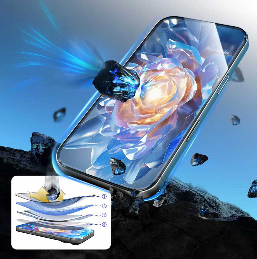 Apple iPhone 15 Mohseven Safir Coating Privacy Hayalet Temperli Cam Ekran Koruyucu