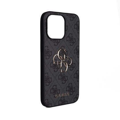 Apple iPhone 15 Plus Kılıf Guess Orjinal Lisanslı PU Deri 4G Büyük Metal Logolu Çapraz Vücut Askılı Kapak