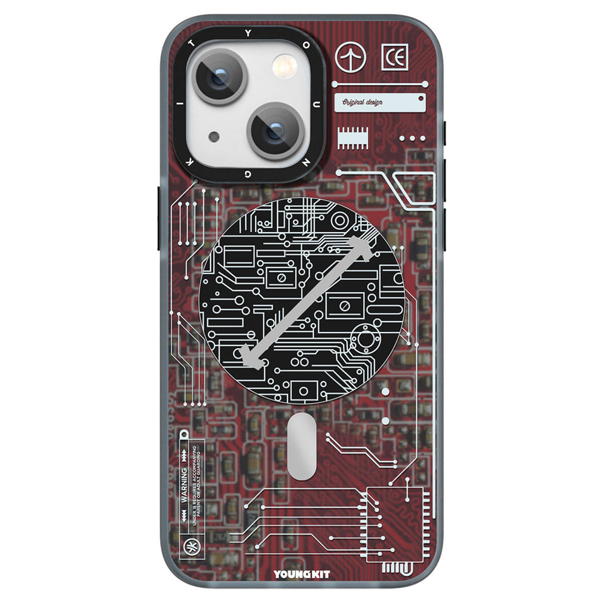 Apple iPhone 15 Plus Kılıf M-safe Şarj Özellikli YoungKit Technology Serisi Kapak