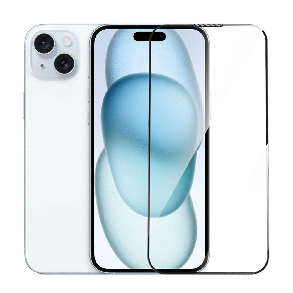 Apple iPhone 15 Plus Wiwu GT-014 Polimer Oleofobik Kaplama Şeffaf Pürüzsüz Temperli Cam Ekran Koruyucu 25'li Paket