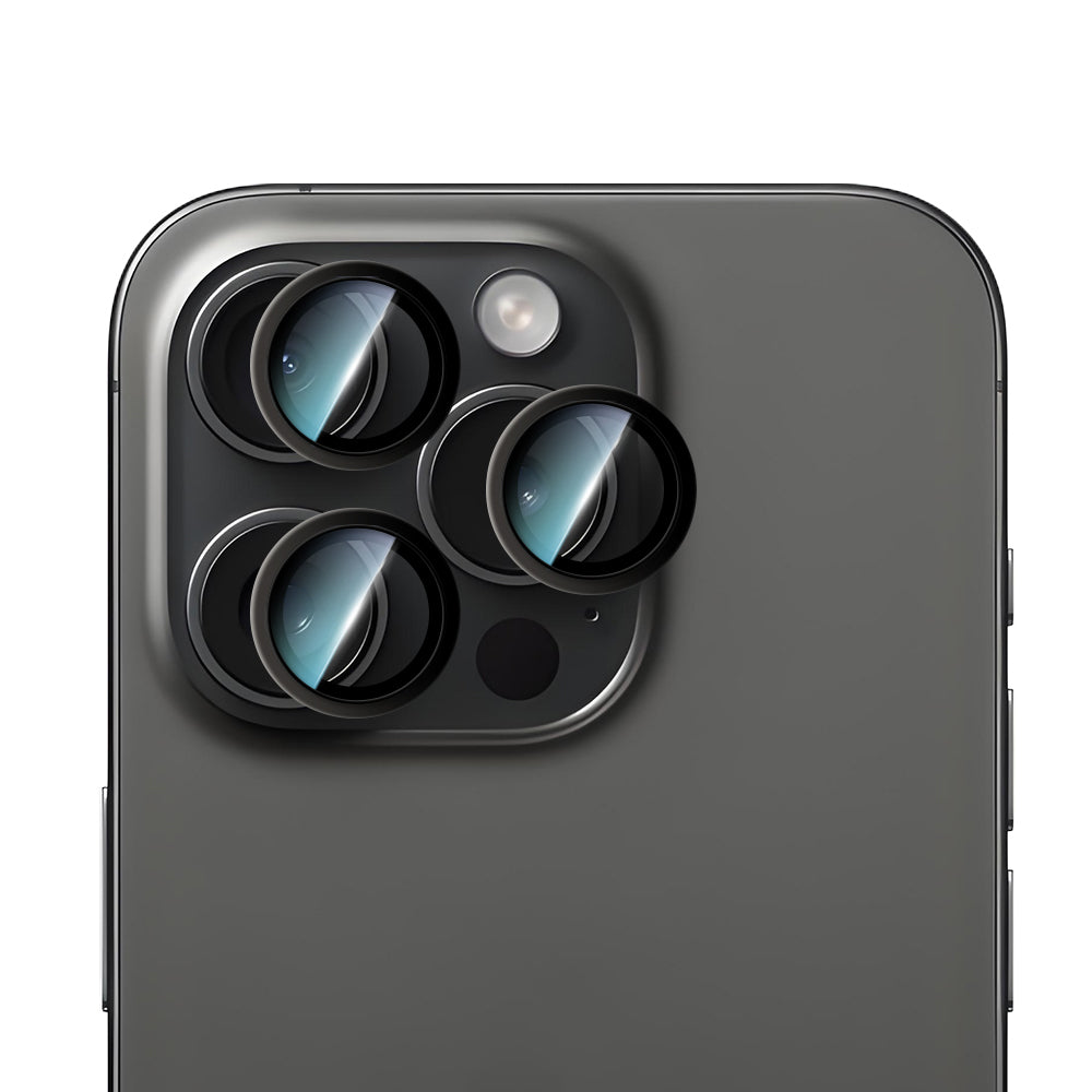 Apple iPhone 15 Pro CaseWorld Alloy Serisi Oleofobik Anti Reflective Kamera Lens Koruyucu