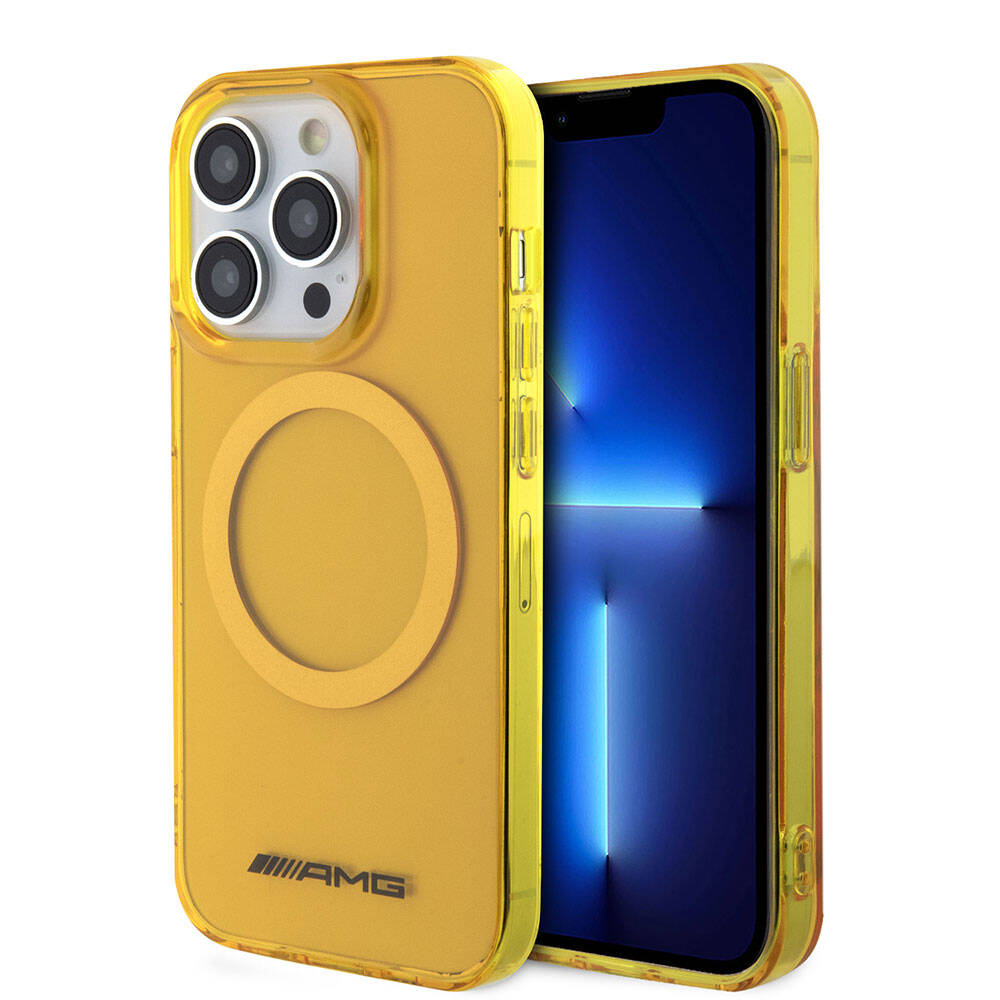 Apple iPhone 15 Pro Kılıf AMG Orjinal Lisanslı M-safe Şarj Özellikli Transparan Kapak