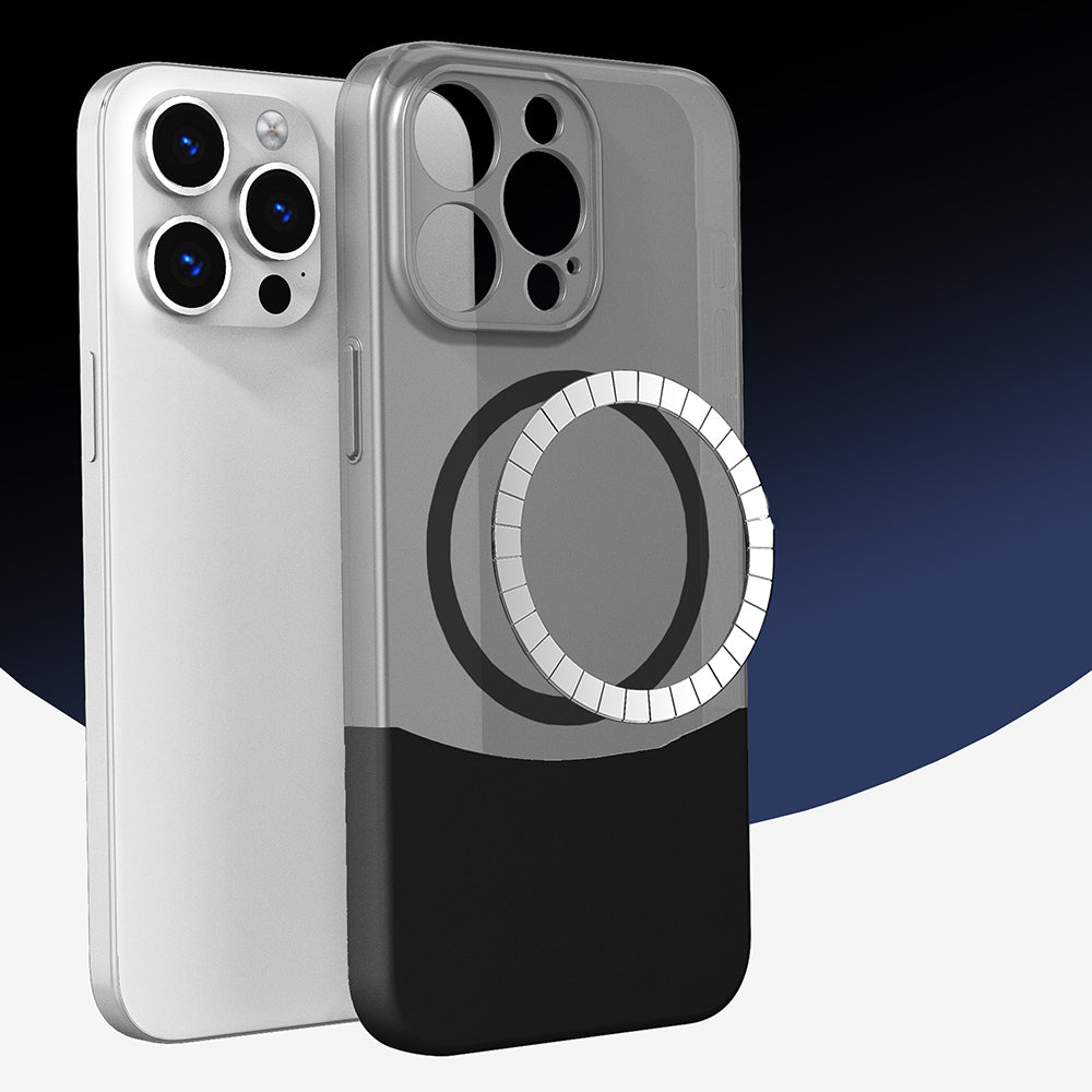 Apple iPhone 15 Pro Kılıf M-Safe Şarj Özellikli Mıknatıslı Zore Duble Kapak