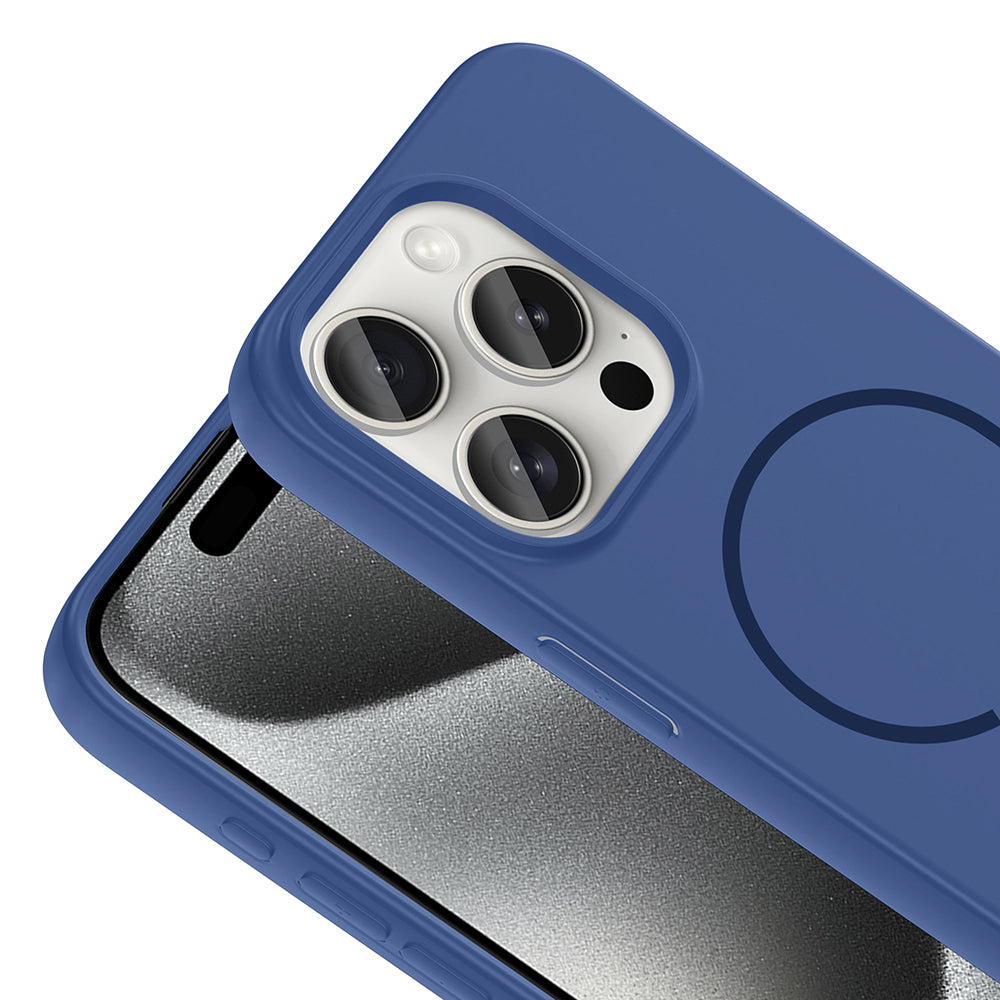 Apple iPhone 15 Pro Kılıf M-safe Şarj Özellikli Zore Meta Kapak