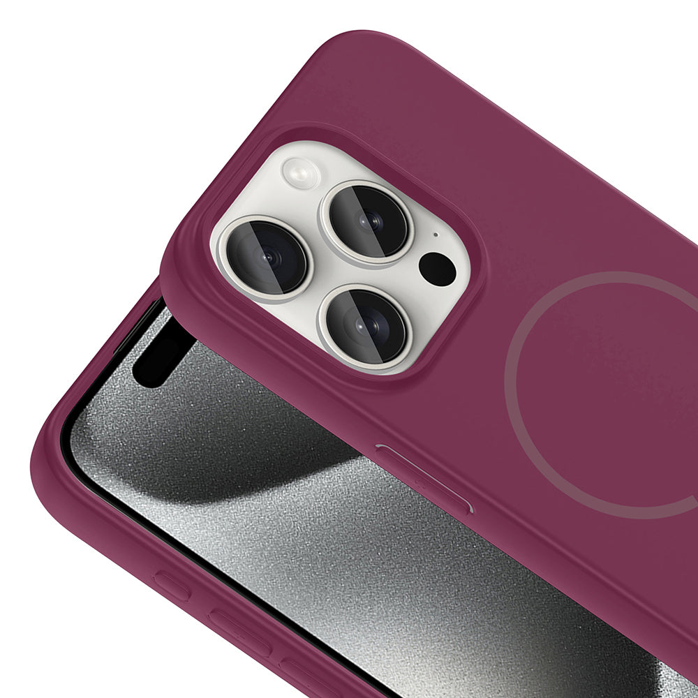 Apple iPhone 15 Pro Kılıf M-safe Şarj Özellikli Zore Meta Kapak