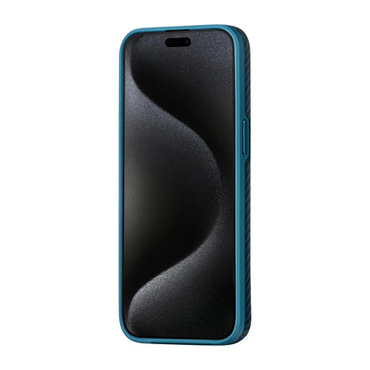 Apple iPhone 15 Pro Kılıf M-safe Şarj Özellikli 1500D Aramid Fiber Pitaka Military-Grade Classic Serisi Black-Grey Twill Kapak