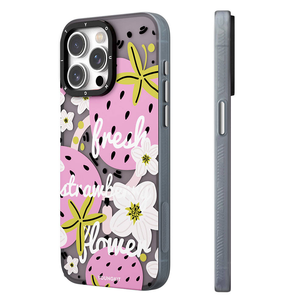 Apple iPhone 15 Pro Kılıf M-safe Şarj Özellikli Yaz Meyvesi Desenli Youngkit Fruity Flavour Serisi Kapak