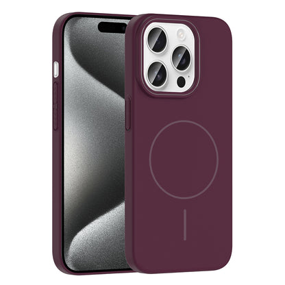 Apple iPhone 15 Pro Kılıf M-safe Şarj Özellikli Zore Ruby Sert Kapak