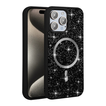 Apple iPhone 15 Pro Kılıf Pırlanta Tasarımlı M-safe Şarj Özellikli Zore Mozaik Silikon Kapak