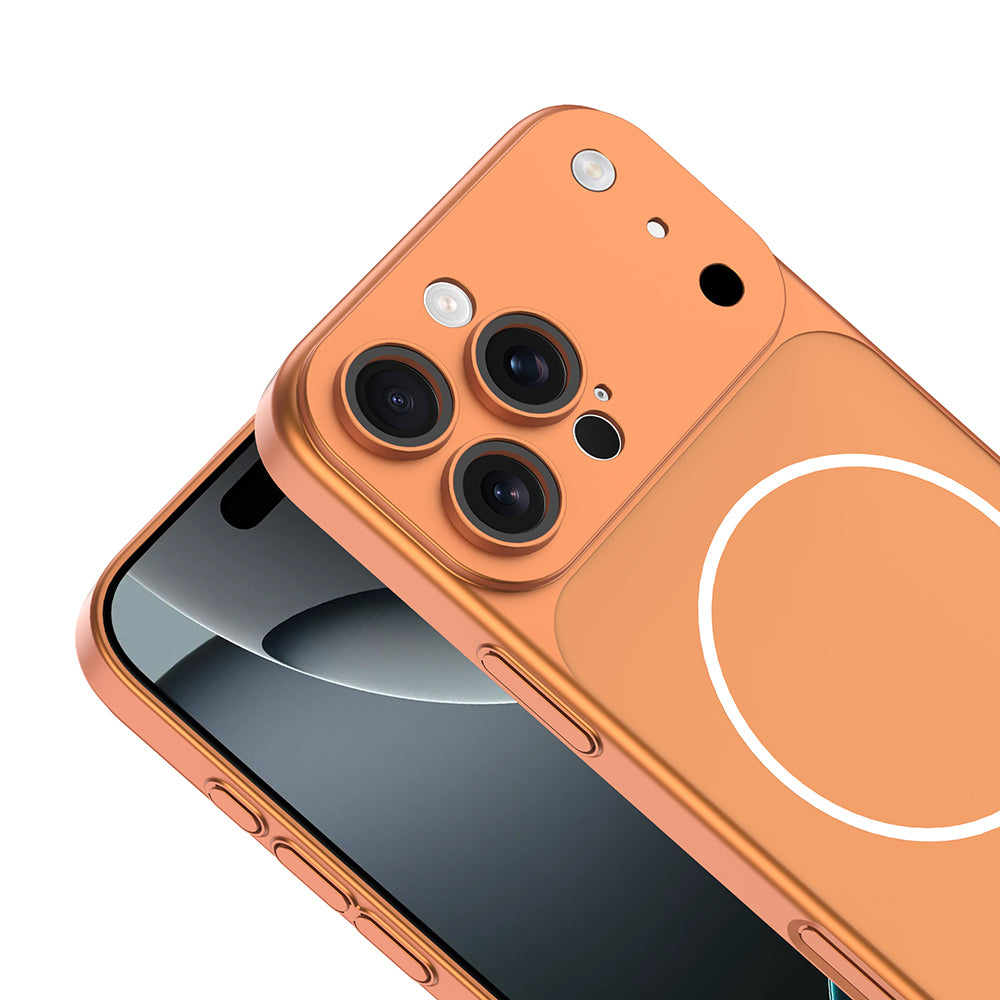 Apple iPhone 15 Pro Kılıf Zore M-Safe Şarj Özellikli Kamera Korumalı Spark Kapak