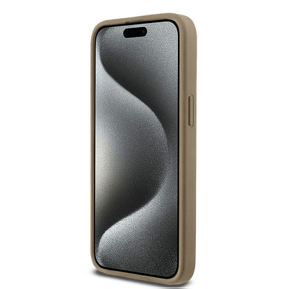 Apple iPhone 15 Pro Max Kılıf DKNY Orjinal Lisanslı M-safe Şarj Özellikli 3D Yazılı Grid Pattern Kapak