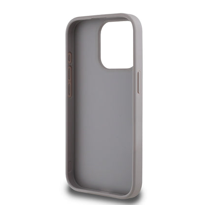 Apple iPhone 15 Pro Max Kılıf Guess Orjinal Lisanslı Gül Baskılı Büyük Metal Logo Dizaynlı Kapak