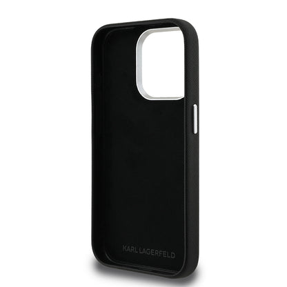Apple iPhone 15 Pro Max Kılıf Karl Lagerfeld Orjinal Lisanslı K&C Heads Pin Kapak