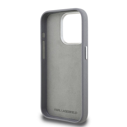 Apple iPhone 15 Pro Max Kılıf Karl Lagerfeld Orjinal Lisanslı K&C Heads Pin Kapak