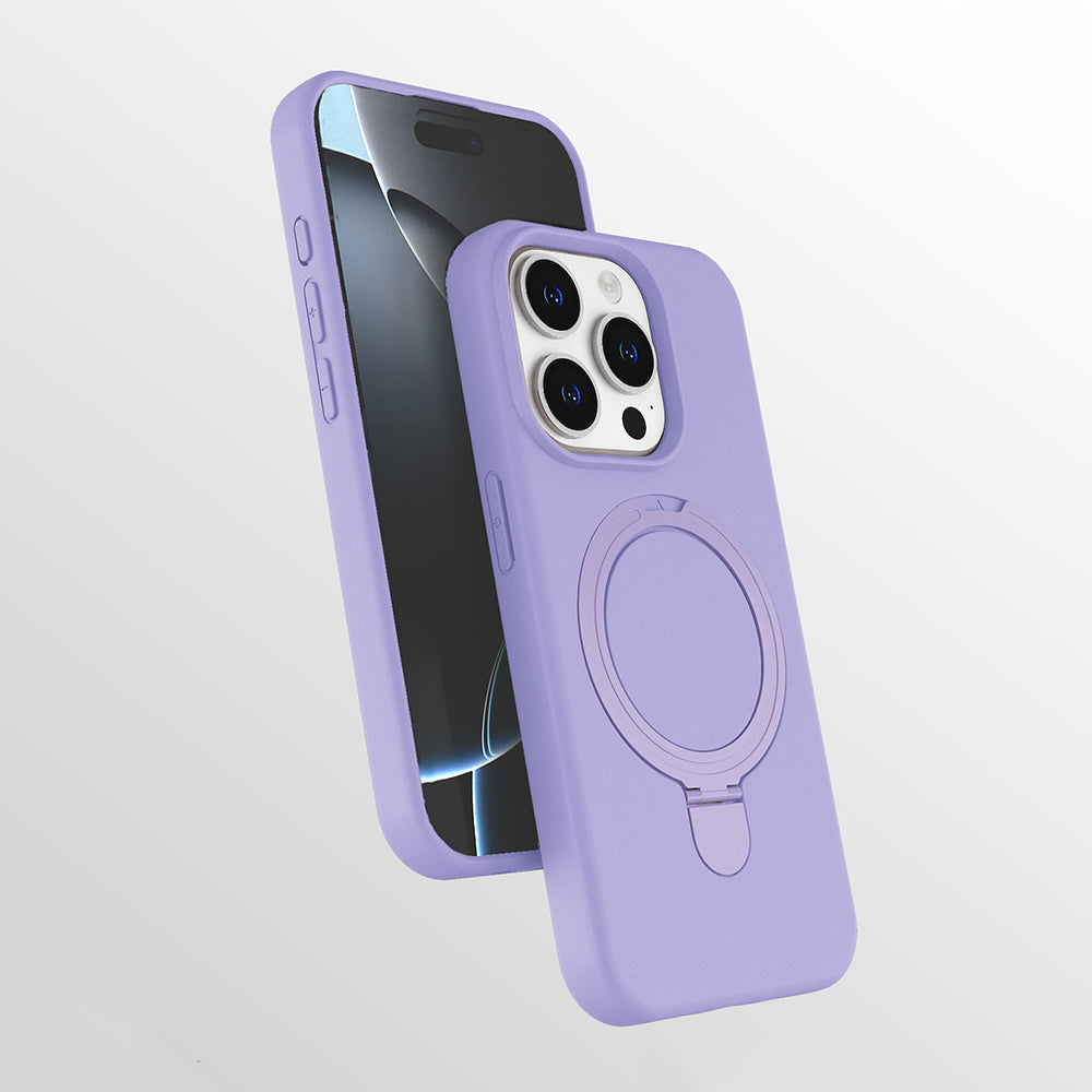 Apple iPhone 15 Pro Max Kılıf M-safe Şarj Özellikli Standlı Zore Samara Kapak