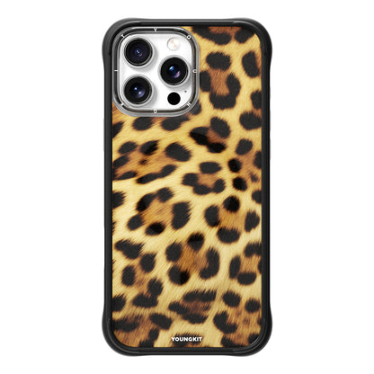 Apple iPhone 15 Pro Max Kılıf M-safe Şarj Özellikli Youngkit Leopard Serisi Kapak