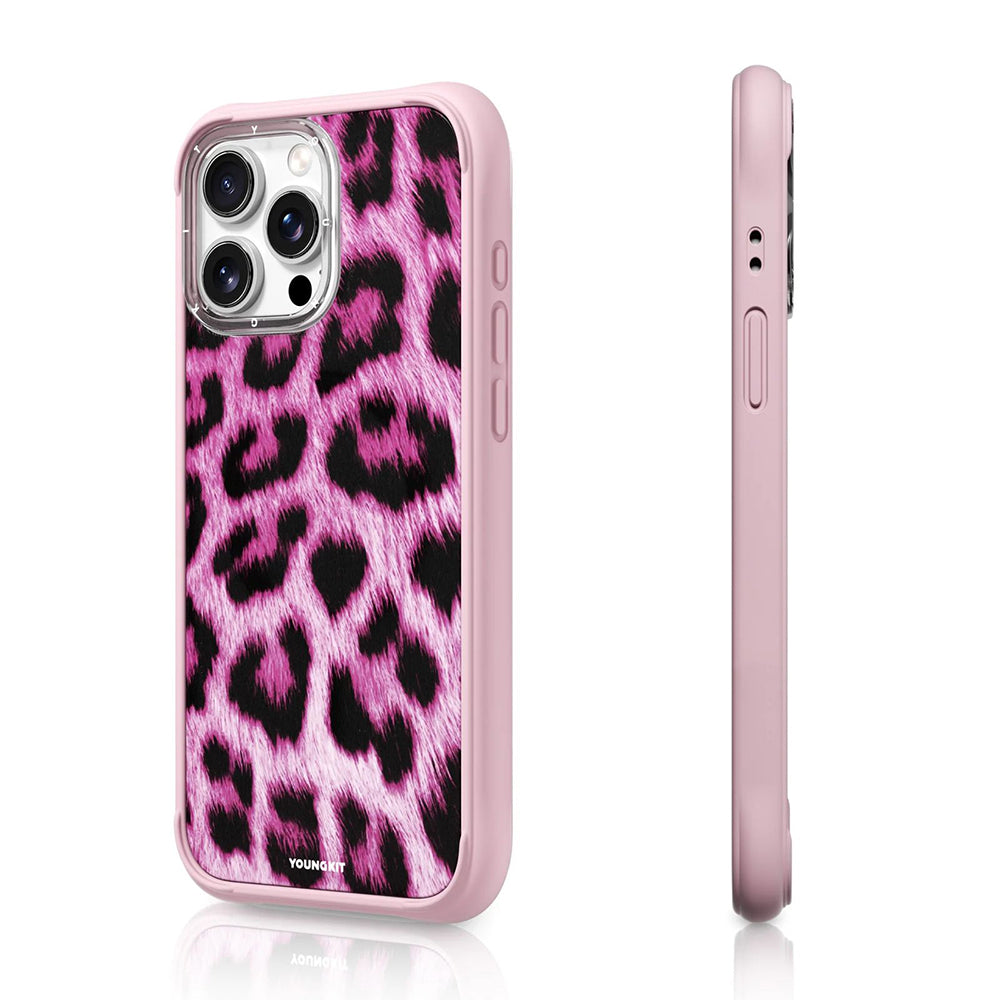 Apple iPhone 15 Pro Max Kılıf M-safe Şarj Özellikli Youngkit Leopard Serisi Kapak