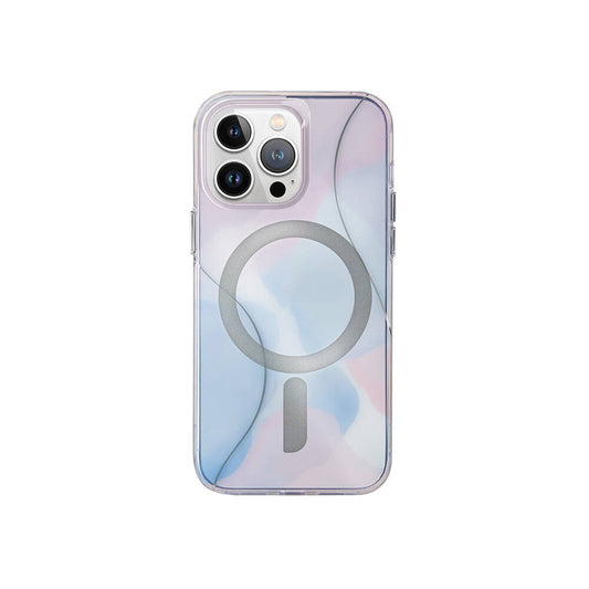 Apple iPhone 15 Pro Max Kılıf M-safe Şarj Özellikli Dalgalı Çizgi Desenli Coehl Palette Kapak