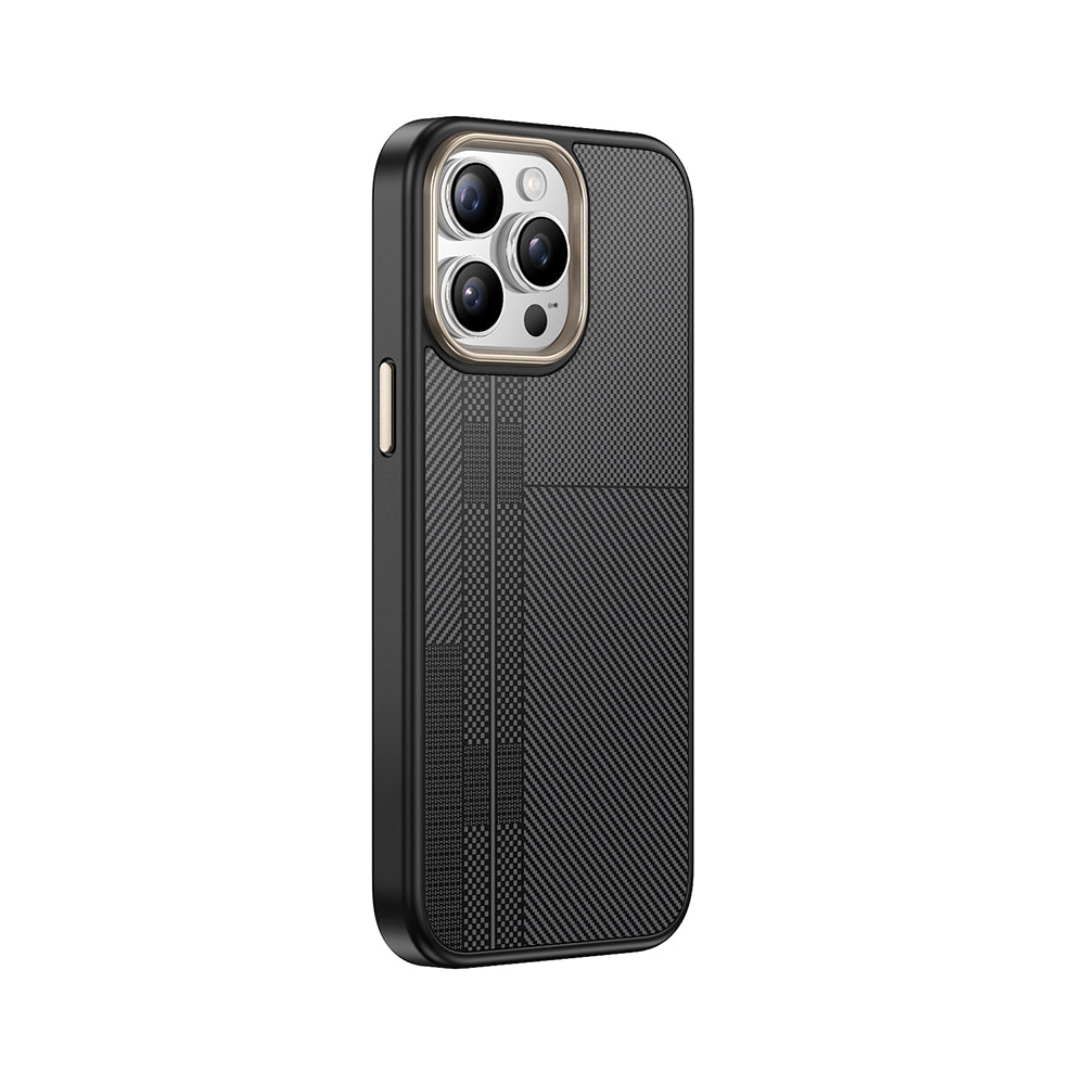 Apple iPhone 15 Pro Max Kılıf M-safe Şarj Özellikli Karbon Fiber Görünümlü Zore Antina Kapak