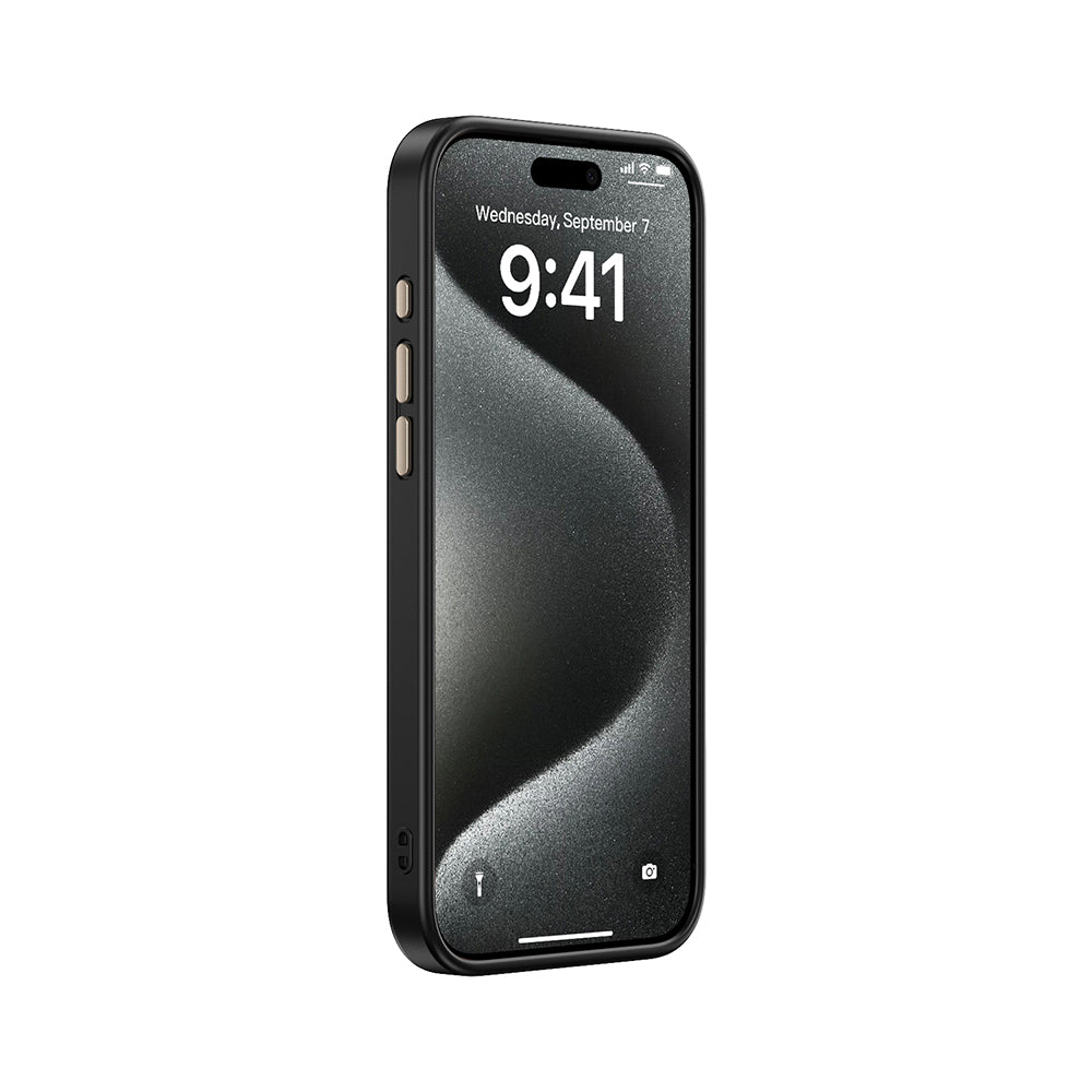 Apple iPhone 15 Pro Max Kılıf M-safe Şarj Özellikli Karbon Fiber Görünümlü Zore Antina Kapak