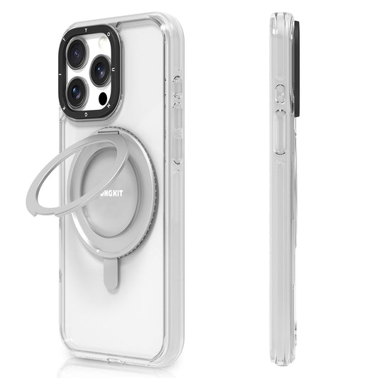 Apple iPhone 15 Pro Max Kılıf M-safe Şarj Özellikli Parmak Ring Standlı Youngkit Pivot Serisi Kapak