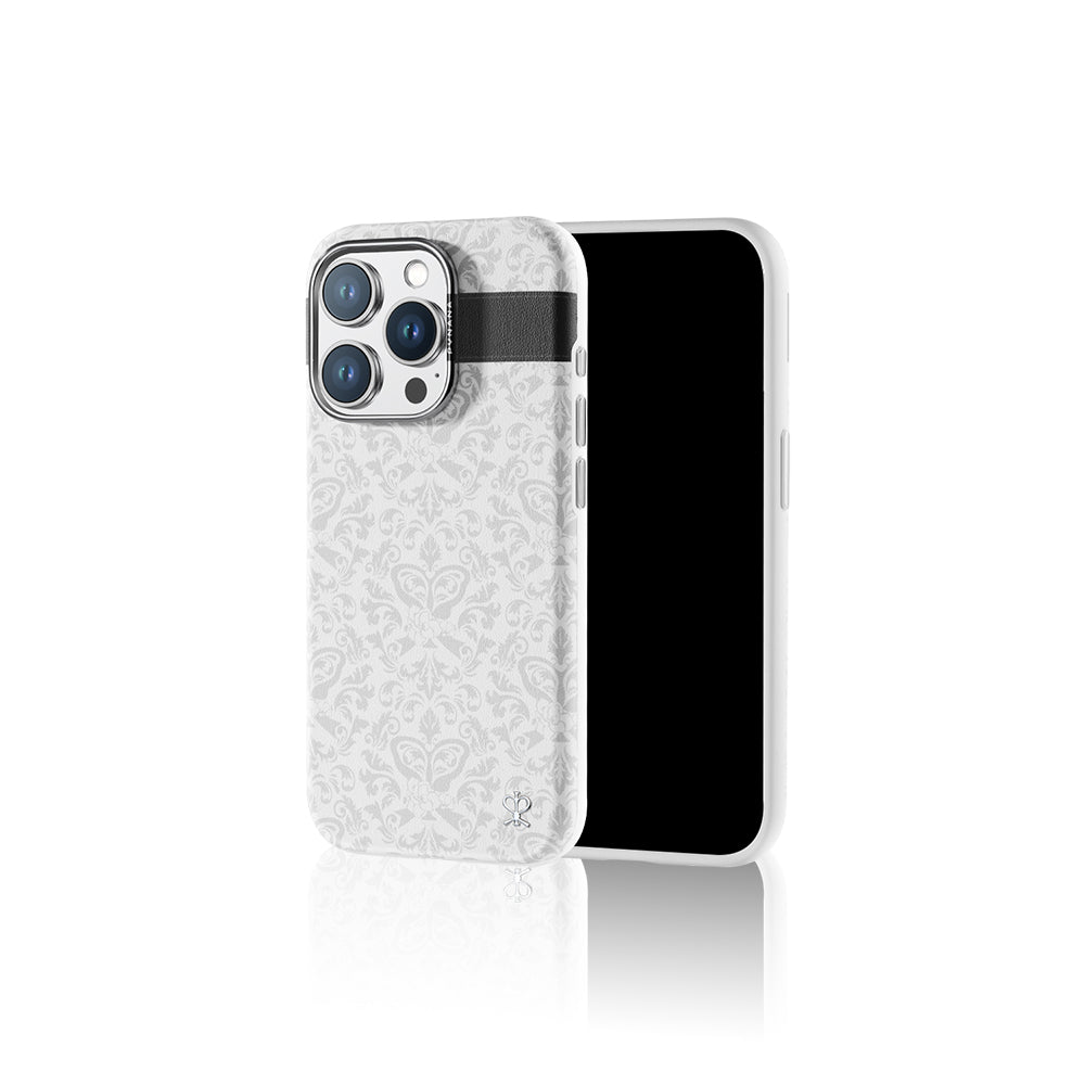 Apple iPhone 15 Pro Max Kılıf M-safe Şarj Özellikli Suni Deri Tasarımlı Desenli Pynana Print Serisi Kapak