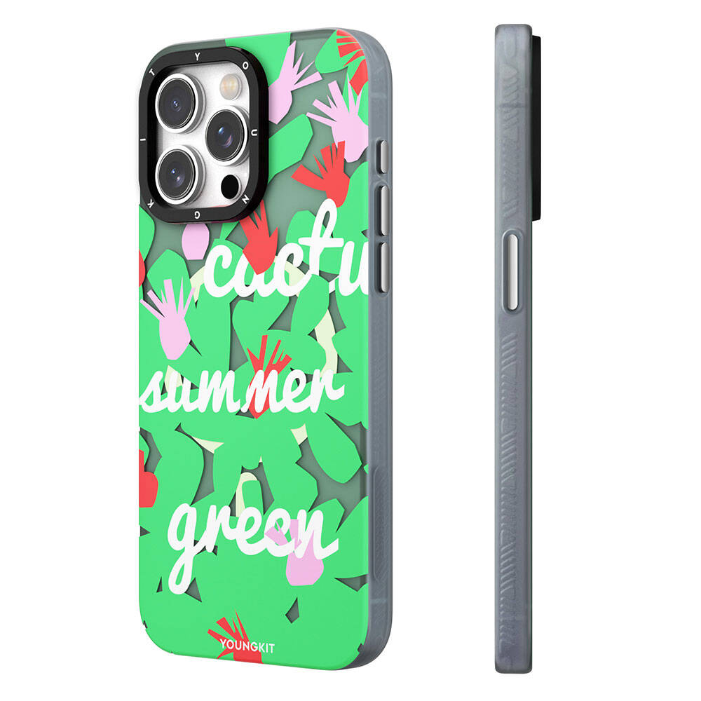 Apple iPhone 15 Pro Max Kılıf M-safe Şarj Özellikli Yaz Meyvesi Desenli Youngkit Fruity Flavour Serisi Kapak
