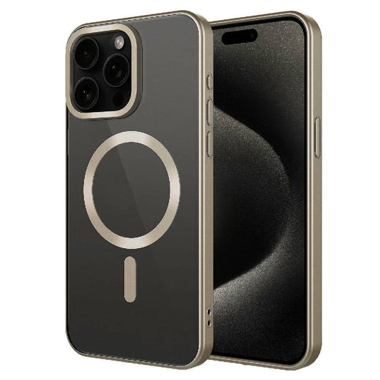 Apple iPhone 15 Pro Max Kılıf Mat Tasarımlı M-safe Wireless Şarj Özellikli Zore Mat Setro Kapak