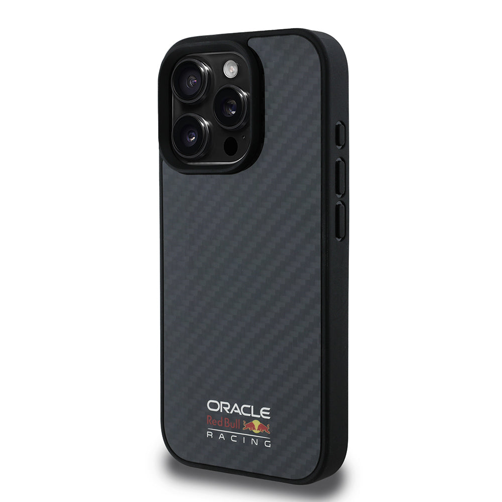 Apple iPhone 15 Pro Max Kılıf Redbull Orjinal Lisanslı M-safe Şarj Özellikli Karbon Fiber Tasarımlı Parlayan Logolu Kapak