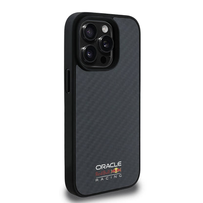 Apple iPhone 15 Pro Max Kılıf Redbull Orjinal Lisanslı M-safe Şarj Özellikli Karbon Fiber Tasarımlı Parlayan Logolu Kapak