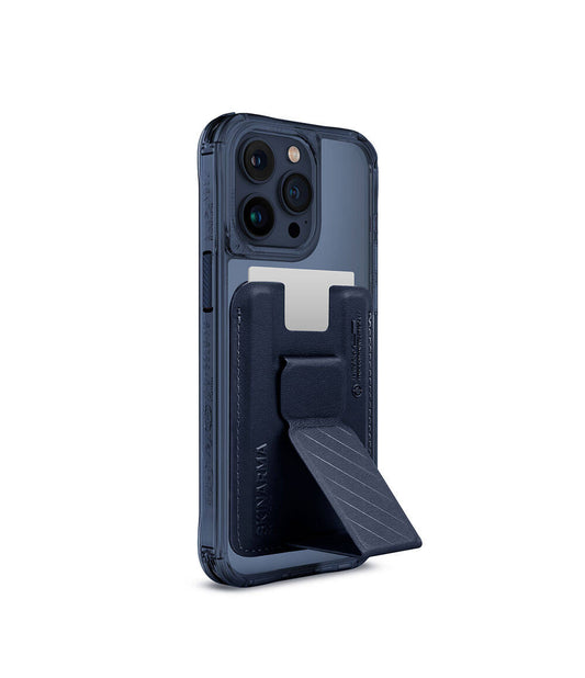 Apple iPhone 15 Pro Max Kılıf SkinArma Şeffaf M-safe Şarj Özellikli Kado Kartlıklı Saido Kapak