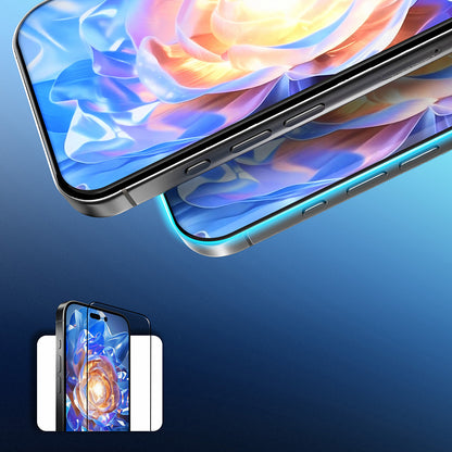 Apple iPhone 15 Pro Mohseven Safir Coating HD 3D Glue Temperli Cam Ekran Koruyucu