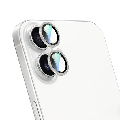 Apple iPhone 16 CaseWorld Alloy Sparkling Diamond Serisi Taşlı Lens Koruyucu