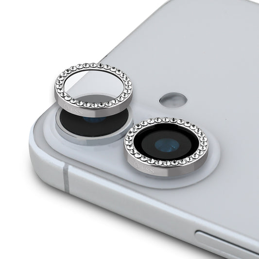 Apple iPhone 16 Guess Orjinal Lisanslı Rhinestone Taşlı Lens Koruyucu
