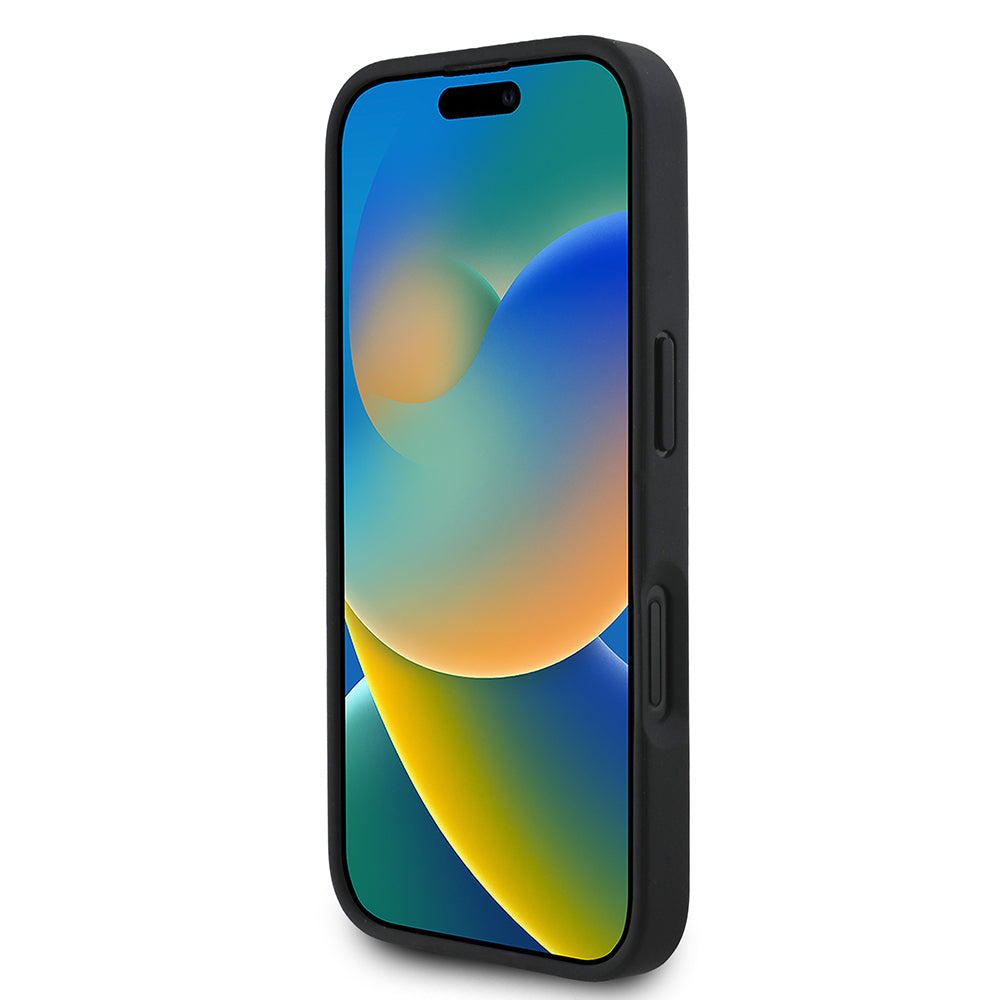 Apple iPhone 16 Kılıf DKNY Orjinal Lisanslı M-safe Şarj Özellikli 3D Yazılı Grid Pattern Kapak