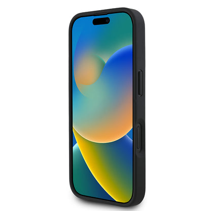Apple iPhone 16 Kılıf DKNY Orjinal Lisanslı M-safe Şarj Özellikli 3D Yazılı Grid Pattern Kapak