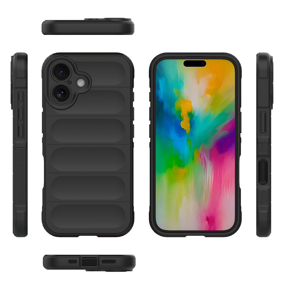 Apple iPhone 16 Kılıf Esnek TPU Oyuklu Arka Yüzey Tasarımlı Zore Etnik Silikon Kapak