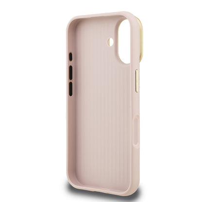 Apple iPhone 16 Kılıf Guess Orjinal Lisanslı Grained Yazı Logolu Kamera Standlı Kapak
