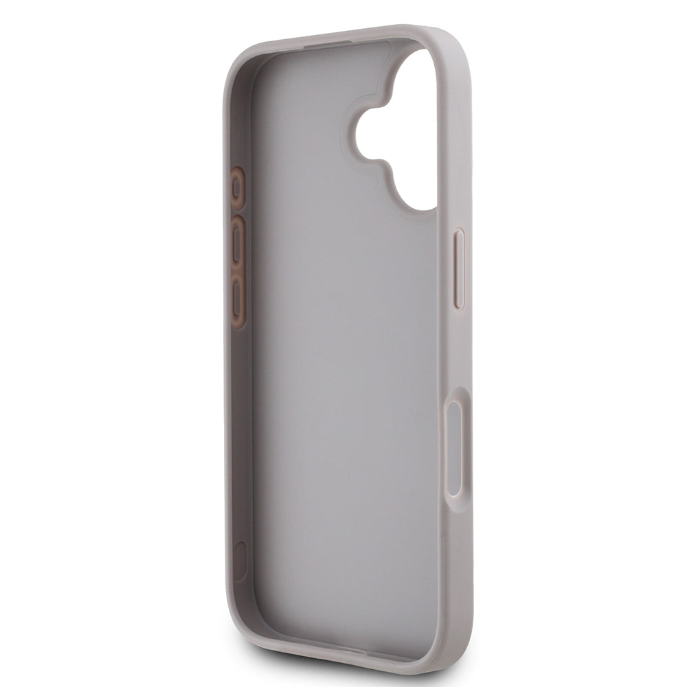 Apple iPhone 16 Kılıf Guess Orjinal Lisanslı Gül Baskılı Büyük Metal Logo Dizaynlı Kapak