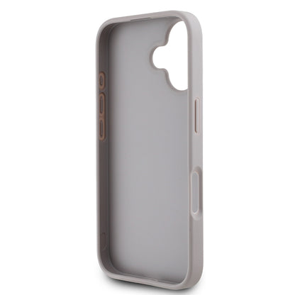 Apple iPhone 16 Kılıf Guess Orjinal Lisanslı Gül Baskılı Büyük Metal Logo Dizaynlı Kapak