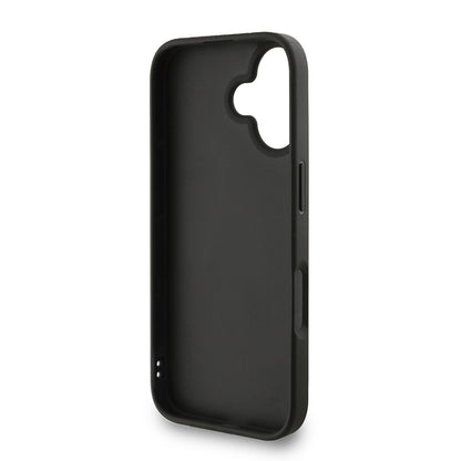 Apple iPhone 16 Kılıf Guess Orjinal Lisanslı PU Deri Bilek Askı İpli Metal Büyük 4G ve Yazı Logolu Kapak