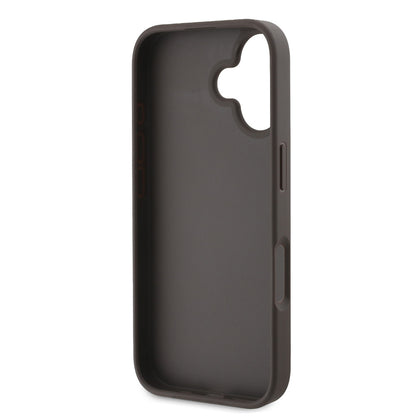 Apple iPhone 16 Kılıf Guess Orjinal Lisanslı PU Deri Şerit Logo Dizaynlı Kapak