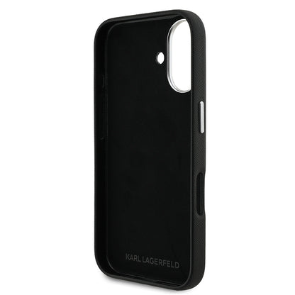 Apple iPhone 16 Kılıf Karl Lagerfeld Orjinal Lisanslı K&C Heads Pin Kapak