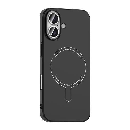 Apple iPhone 16 Kılıf M-Safe Şarj Özellikli Kamera Korumalı Zore Elio Sert PC Kapak