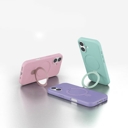 Apple iPhone 16 Kılıf M-safe Şarj Özellikli Standlı Zore Samara Kapak