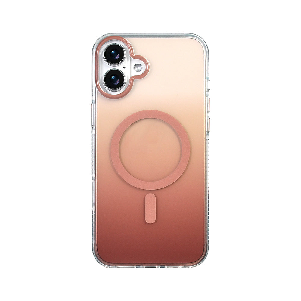Apple iPhone 16 Kılıf M-safe Şarj Özellikli Transparan Renk Geçişli Zore Toros Kapak