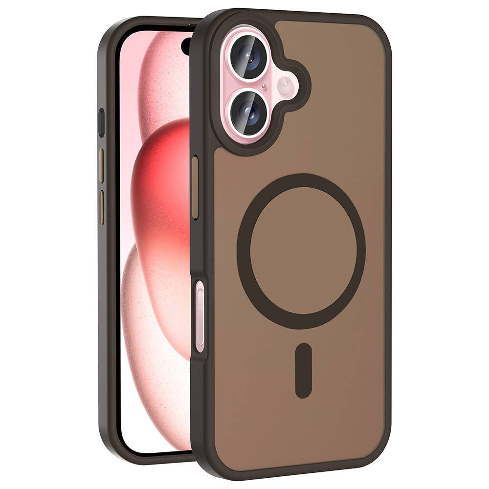 Apple iPhone 16 Kılıf M-safe Şarj Özellikli Mat Arka Yüzey Zore Sio Kapak