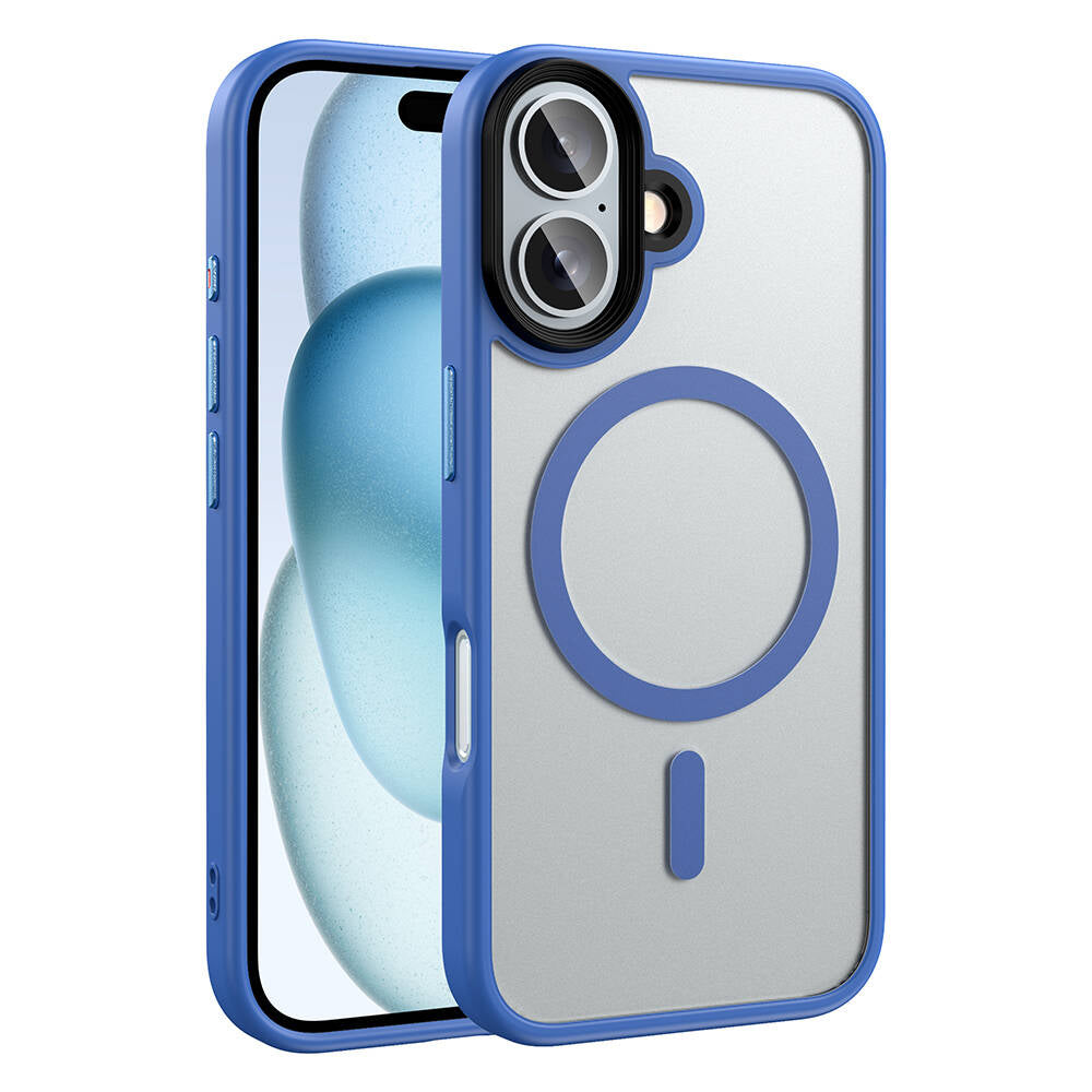 Apple iPhone 16 Kılıf Mat Arka Yüzey Wireless Şarj Özellikli Zore Flet M-safe Kapak